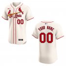Men's & Youth Cardinals #00 Custom Name And Number Cream Stitched Jersey