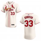 Men's & Youth Cardinals #33 Brendan Donovan Cream Stitched Jersey