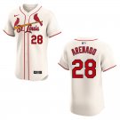 Men's & Youth Cardinals #28 Nolan Arenado Cream Stitched Jersey