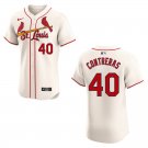 Men's & Youth Cardinals #40 Willson Contreras Cream Stitched Jersey