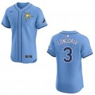 Men's & Youth Rays #3 Evan Longoria Light Blue Stitched Jersey