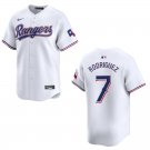 Men's & Youth Rangers #7 Ivan Rodriguez White Stitched Jersey