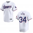 Men's & Youth Rangers #34 Nolan Ryan White Stitched Jersey