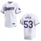 Men's & Youth Rangers #53 Adolis Garcia White Stitched Jersey