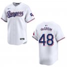 Men's & Youth Rangers #48 Jacob deGrom White Stitched Jersey