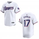 Men's & Youth Rangers #17 Nathan Eovaldi White Stitched Jersey
