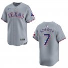 Men's & Youth Rangers #7 Ivan Rodriguez Gray Stitched Jersey