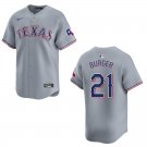 Men's & Youth Rangers #21 Jake Burger Gray Stitched Jersey