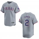 Men's & Youth Rangers #2 Marcus Semien Gray Stitched Jersey