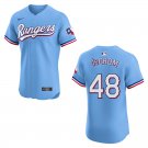 Men's & Youth Rangers #48 Jacob deGrom Light Blue Stitched Jersey