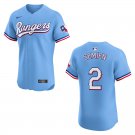 Men's & Youth Rangers #2 Marcus Semien Light Blue Stitched Jersey