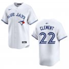 Men's & Youth Blue Jays #22 Ernie Clement White Stitched Jersey