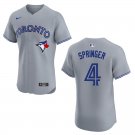 Men's & Youth Blue Jays #4 George Springer Gray Stitched Jersey