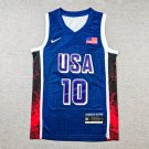 2024 Paris Olympics USA Basketball Dream 10# Jayson Tatum Blue Jersey