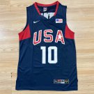 2008 Olympics USA Basketball Dream 10# Kobe Bryant Blue Jersey