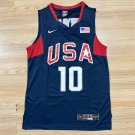 2008 Olympics USA Basketball Dream 10# Kobe Bryant Blue Jersey