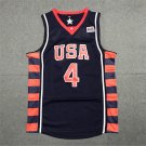 2004 Olympics USA Basketball Dream 4# Allen Iverson Navy Jersey