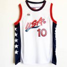 1996 Atlanta Olympics USA Basketball Dream 10# Reggie Miller White Jersey