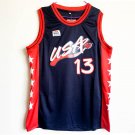 1996 Atlanta Olympics USA Basketball Dream 13# Shaquille O'Neal Navy Jersey