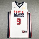 1992 Barcelona Olympics USA Basketball Dream 9# Michael Jordan White Jersey