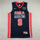 1992 Barcelona Olympics USA Basketball Dream 9# Michael Jordan Blue Jersey
