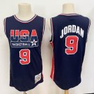 1992 Barcelona Olympics USA Basketball Dream 9# Michael Jordan Blue Jersey