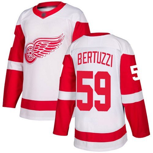 Detroit Red Wings #59 Tyler Bertuzzi White Road Authentic Stitched Hockey Jersey