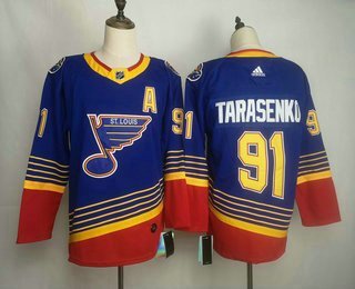 St. Louis Blues #91 Vladimir Tarasenko Blue Stitched Throwback Jersey