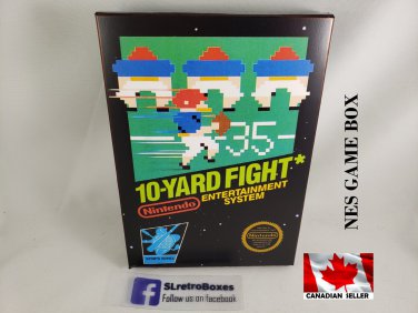 10-YARD FIGHT - NES, Nintendo Custom replacement BOX optional w  Dust Cover & PVC Protector