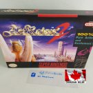 ACTRAISER 2 - SNES, Super Nintendo Custom Replacement Box optional w  Insert Tray & PVC Protector