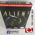 ALIEN 3 - NES, Nintendo Custom Replacement BOX available w  Dust Cover & PVC Protector