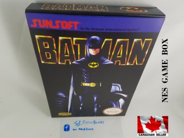 BATMAN (ALTERNATE VER)- NES, Nintendo Custom Replacement BOX available w  Dust Cover & PVC Protector
