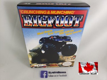 BIGFOOT - NES, Nintendo Custom replacement BOX optional w  Dust Cover & PVC Protector Big Foot