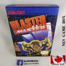 BLASTER MASTER - NES, Nintendo Custom replacement BOX optional w  Dust Cover & PVC Protector
