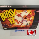 BUBSY 2 - SNES, Super Nintendo Custom Replacement Box optional w  Insert Tray & PVC Protector