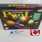 CHAMPIONSHIP POOL - SNES, Super Nintendo Custom Box optional w  Insert Tray & PVC Protector