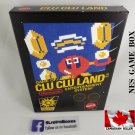 CLU CLU LAND - NES, Nintendo Custom Replacement BOX optional w  Dust Cover & PVC Protector