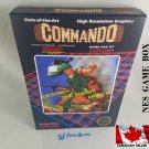 COMMANDO - NES, Nintendo Custom Replacement BOX optional w  Dust Cover & PVC Protector