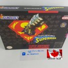 DEATH & RETURN OF SUPERMAN - SNES, Super Nintendo Custom Box w  Insert Tray & PVC Protector