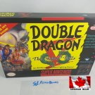 DOUBLE DRAGON SHADOW FALLS - SNES, Super Nintendo Custom Box w  Insert Tray & PVC Protector