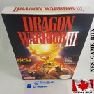 DRAGON WARRIOR 3 - NES, Nintendo Custom Replacement BOX optional w  Dust Cover & PVC Protector