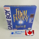 FINAL FANTASY LEGENDS 2 - Nintendo Game Boy Custom replica Box optional w  Insert Tray & PVC Protect