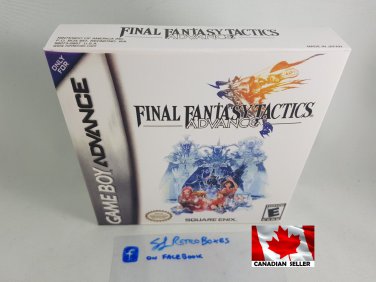 FINAL FANTASY TACTICS ADVANCE - Nintendo GBA Custom Box optional w  Insert Tray & PVC Protector