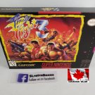 FINAL FIGHT 3 - SNES, Super Nintendo Custom Box optional w  Insert Tray & PVC Protector FF3