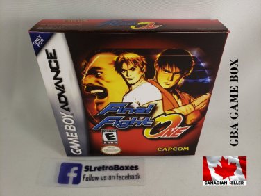 FINAL FIGHT ONE - Nintendo GBA Custom Replacement Box optional w  Insert Tray & PVC Protector
