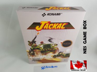 JACKAL - NES, Nintendo Custom replacement BOX optional w  Dust Cover & PVC Protector