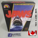 JAWS THE VIDEOGAME - NES, Nintendo Custom replacement BOX optional w  Dust Cover & PVC Protector