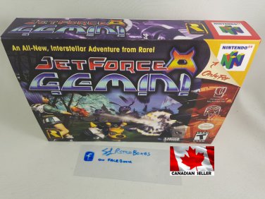JET FORCE GEMINI - N64, Nintendo64 Custom replacement Box optional w  Insert Tray & PVC Protector