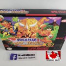 JOE & MAC 2 LOST IN TROPICS - SNES, Super Nintendo Custom Box optional w  Insert Tray & PVC Protect