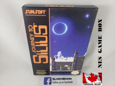 JOURNEY TO SILIUS - NES, Nintendo Custom replacement BOX optional w  Dust Cover & PVC Protector